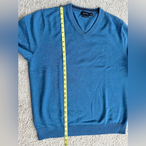 Nautica Men's Pima Cotton Blend V-Neck Pullover Sweater Size XL - Picture 8 of 11